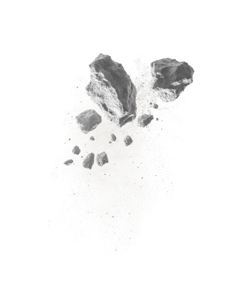 Top right asteorid decoration