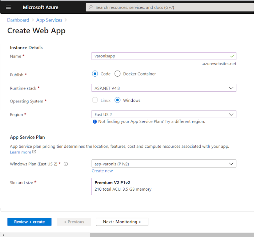 create web app