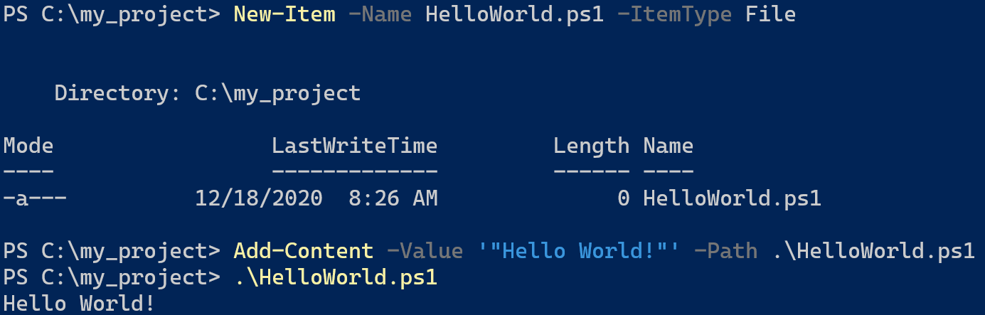 capture d'écran montrant comment créer un script Powershell avant sa fusion dans Git