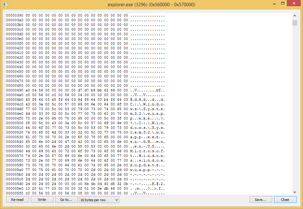 Le malware cache l'injection dans explorer.exe