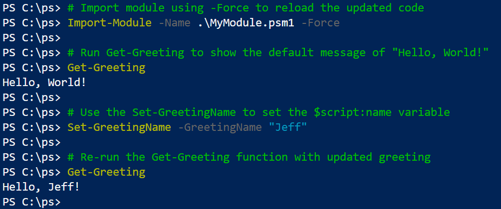 Variable is scoped to the module