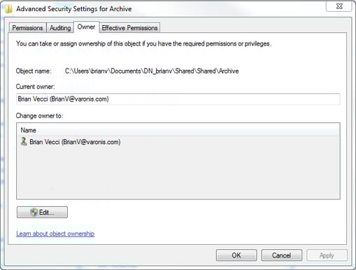 Special Permissions Dialog