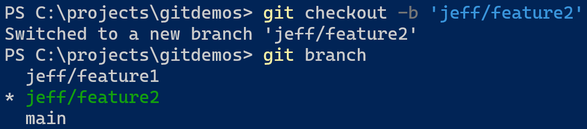 criar checkout de branch