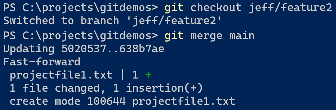 merge de branch no Git