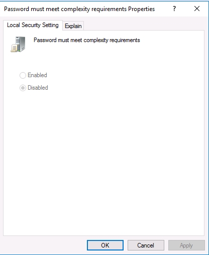 mot de passe complexe dans gpedit