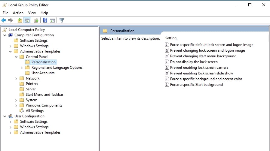 personnalisation de gpedit