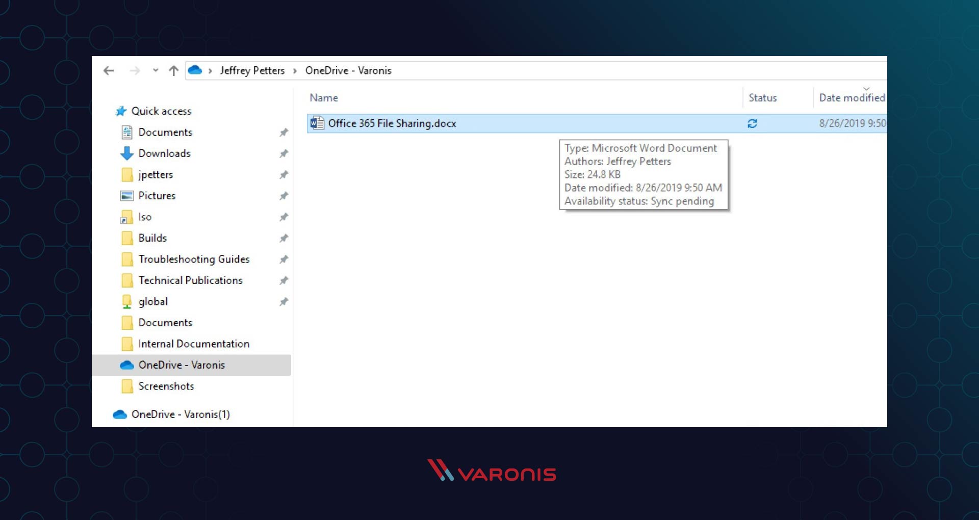 office 365 file sharing screenshot of finding files