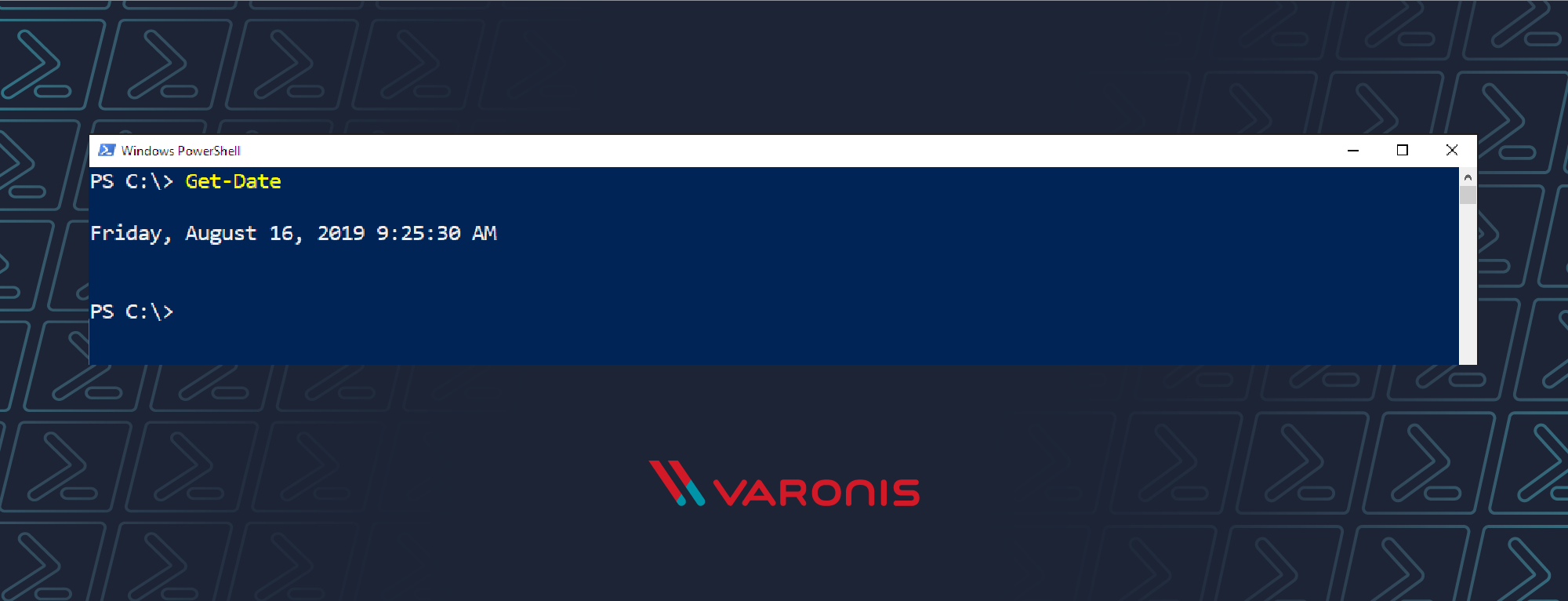 PowerShell scripting for beginners get date screenshot