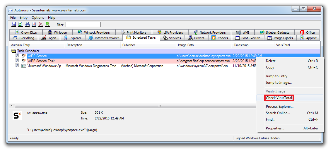 analyse virus total