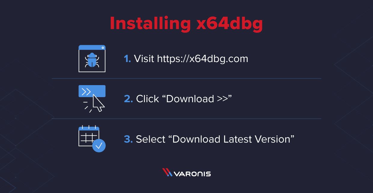 3 steps to install the malware analysis tool x64dbg