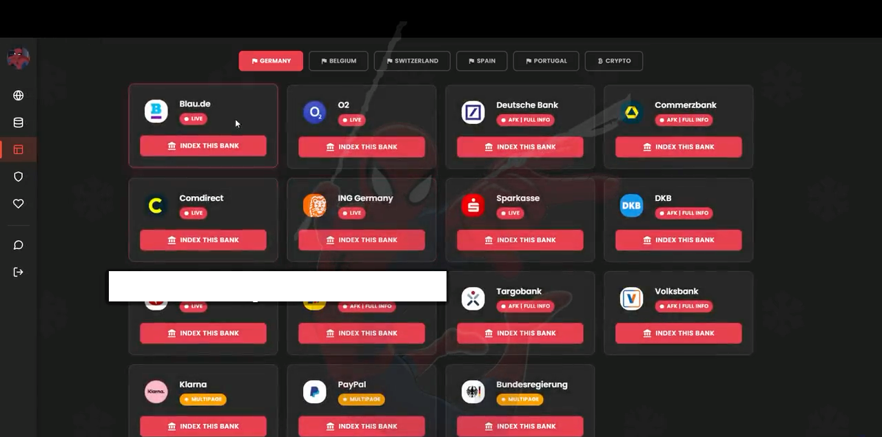 Spiderman Phishing Kit modules