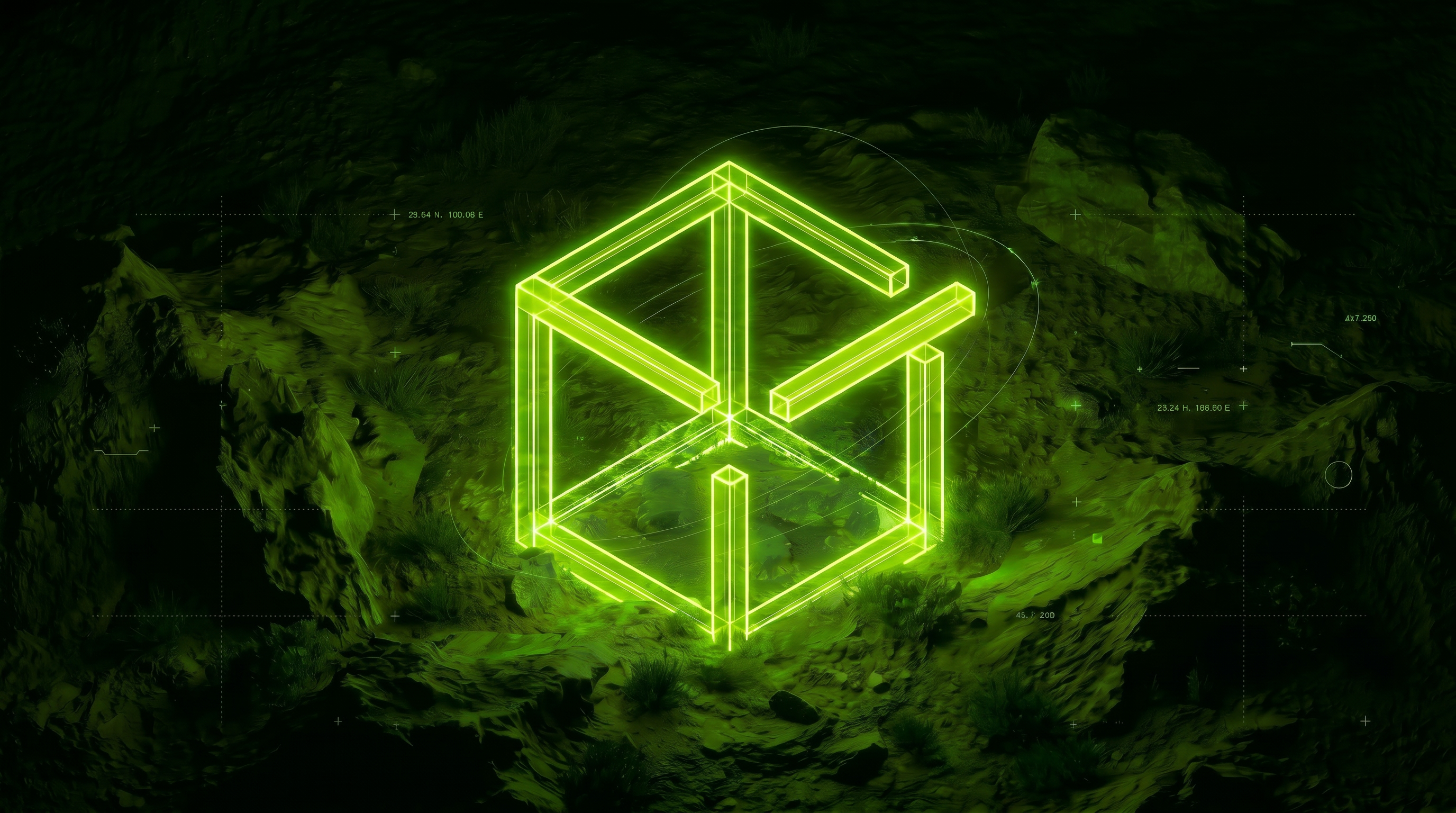 A glowing green box with gaps symbolically show the way agentic AI can escape without proper security in place.