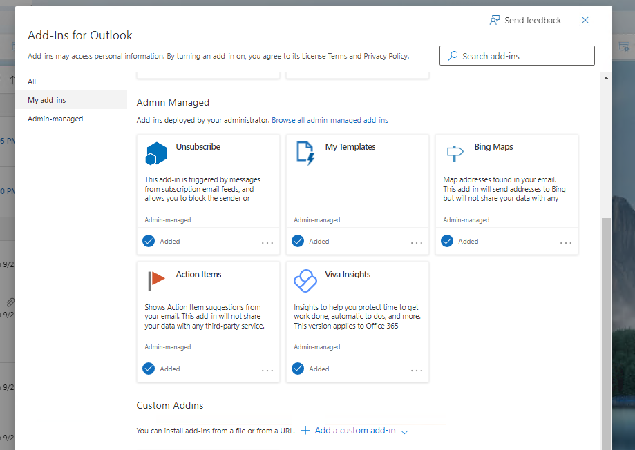 Figure 7: Uploading the manifest file via OWA.