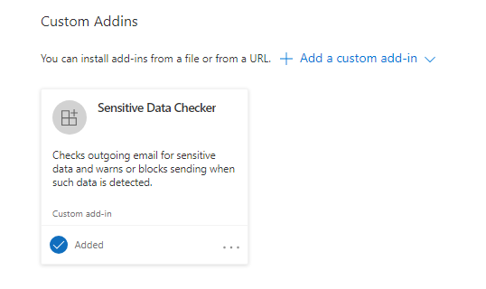 Figure 8: The installed add-in.