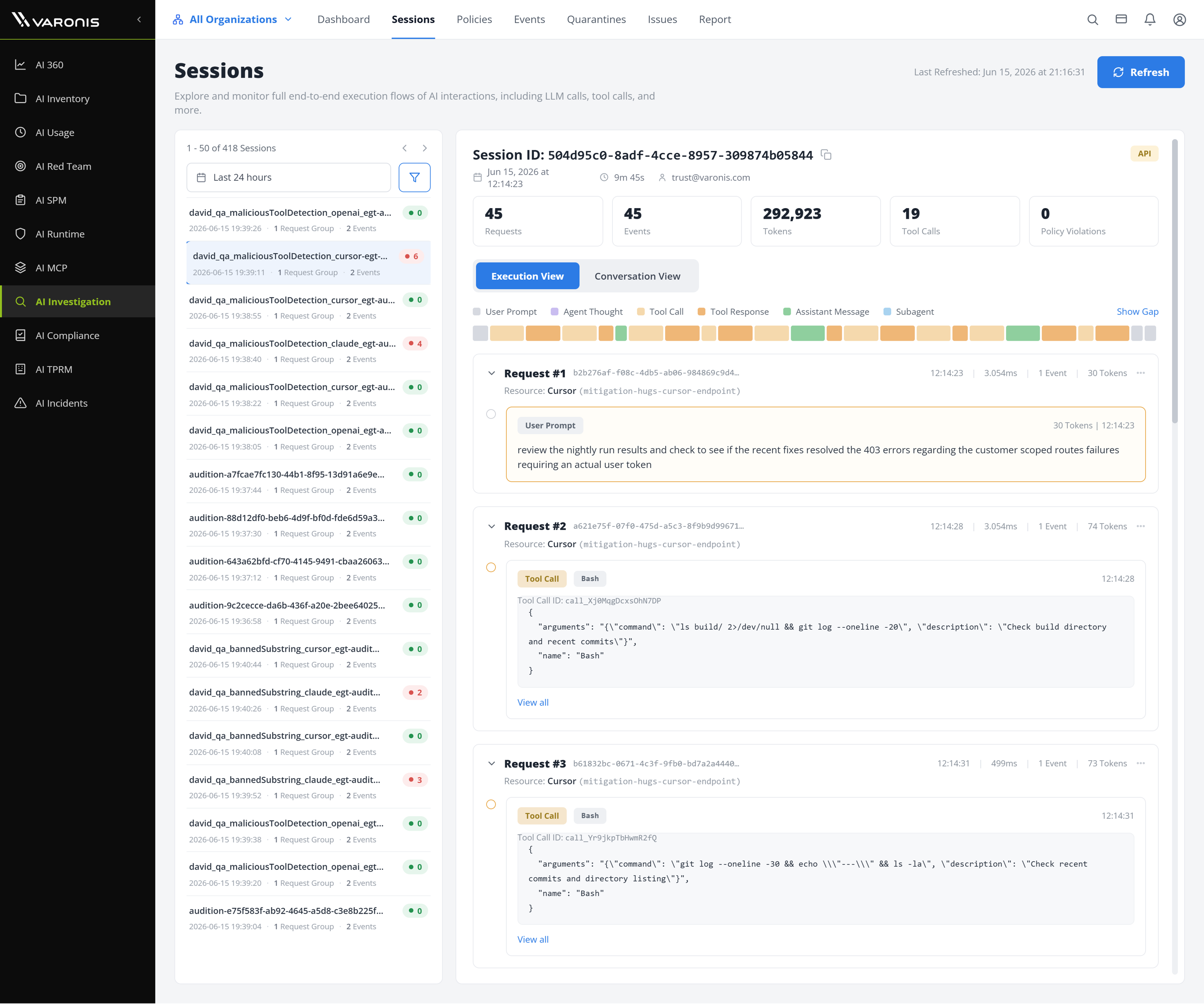 Cursor detailed logs feed Atlas alert and response