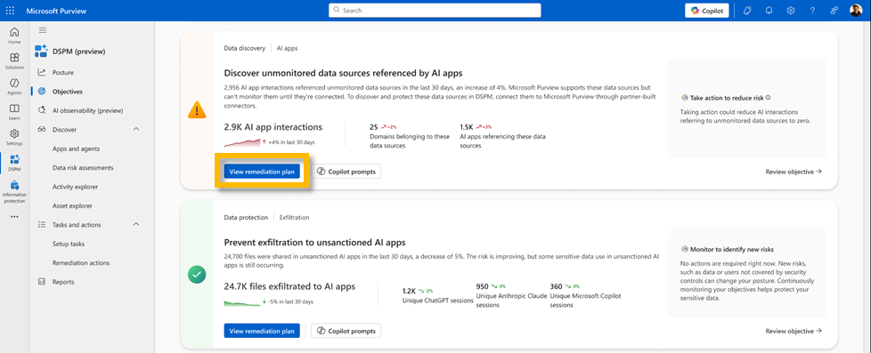 Raised data security gaps for remediation with Varonis integration